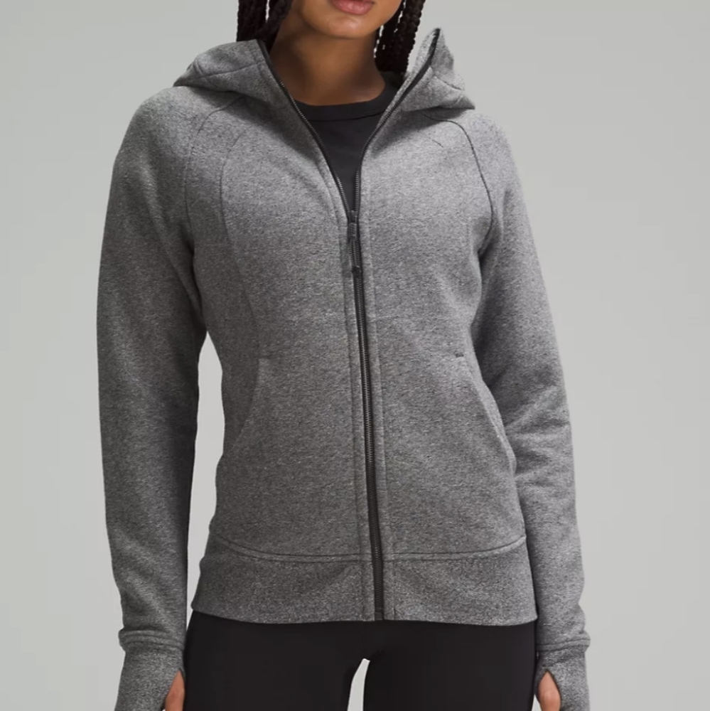 NWOT Lululemon Scuba On The Daily Speckled Black Gray Hoodie Sweatshirt Size 6